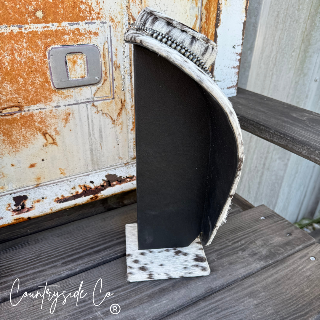 Necklace Cowhide Display Stand