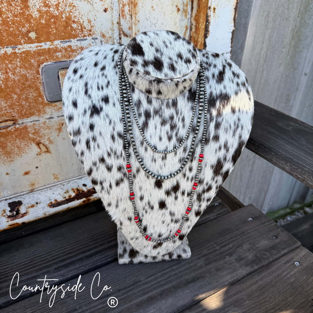 Necklace Cowhide Display Stand