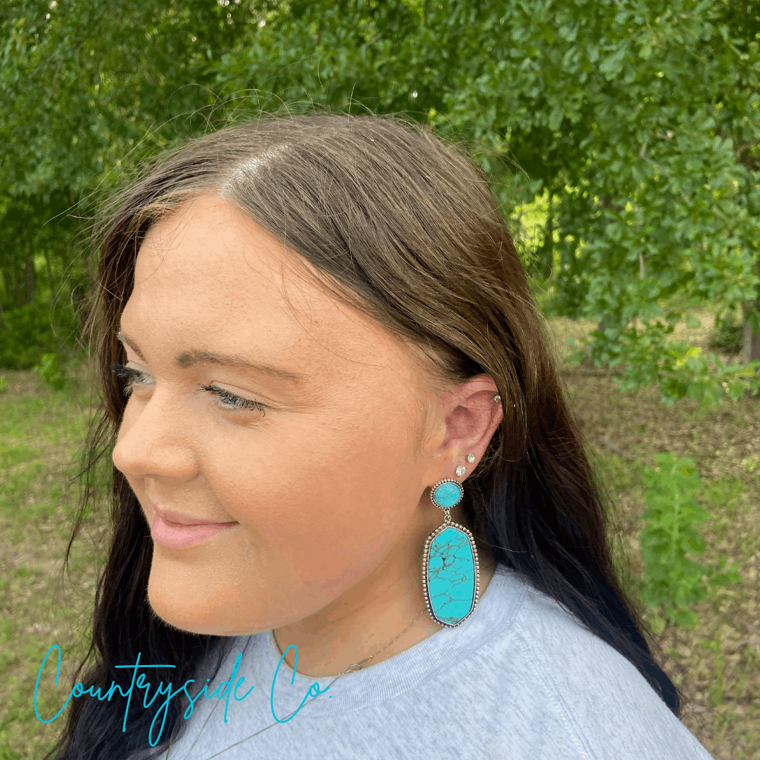 Hope Turquoise Statement Earrings – Countryside Co.