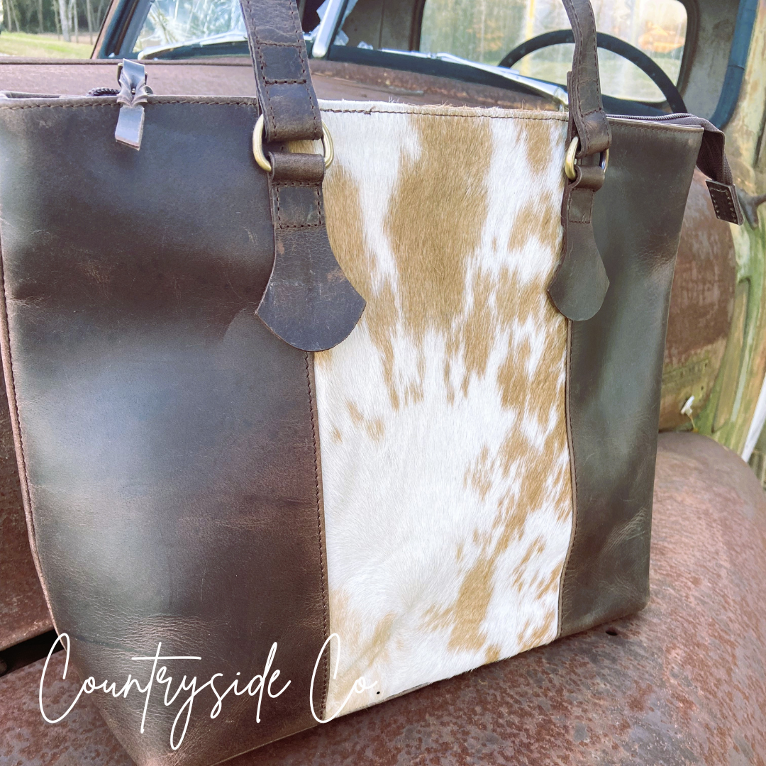 Handbag (Riley) Cross body bag - Brown patchwork Hair on cow hide – Wild  Harry