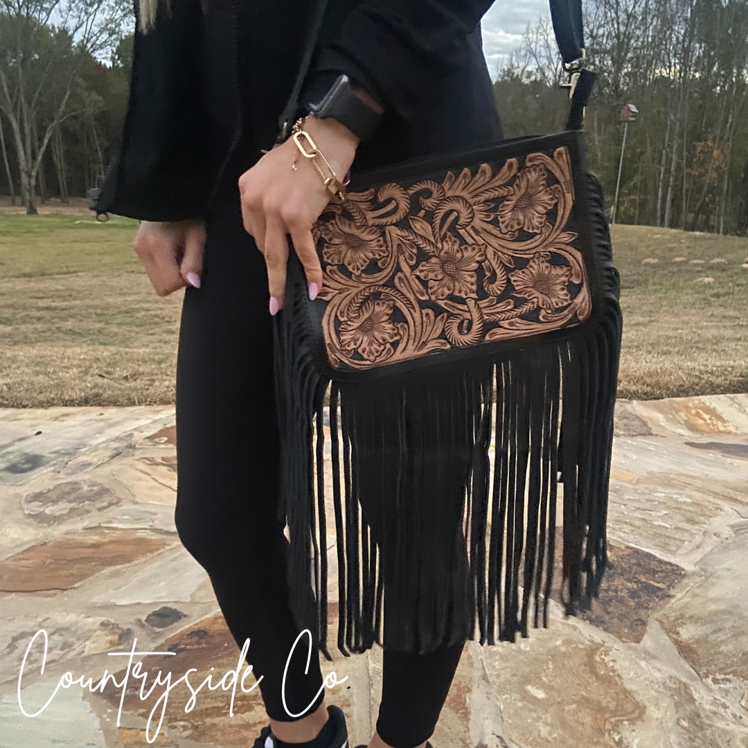 Rio Grande Tooled Leather Purse by Countryside Co.