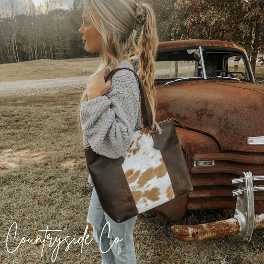 Grace Cowhide Concealed Carry Purse by Countryside Co.