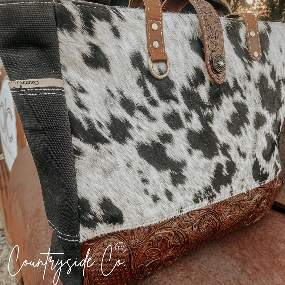 Cora Cowhide Weekender Travel Bag