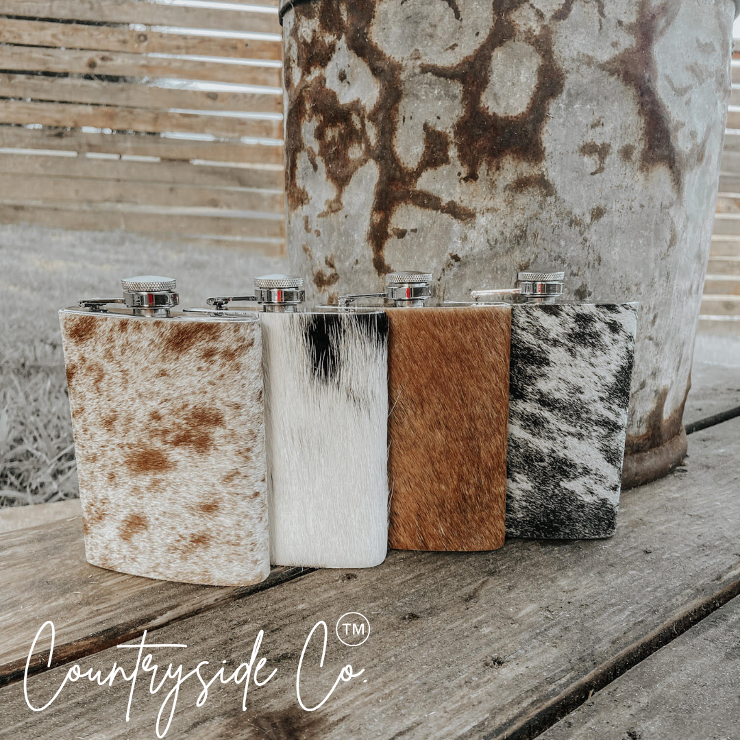 Cowhide Flask by Countryside Co.