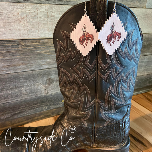 Retro Cowboy Dangle Earrings