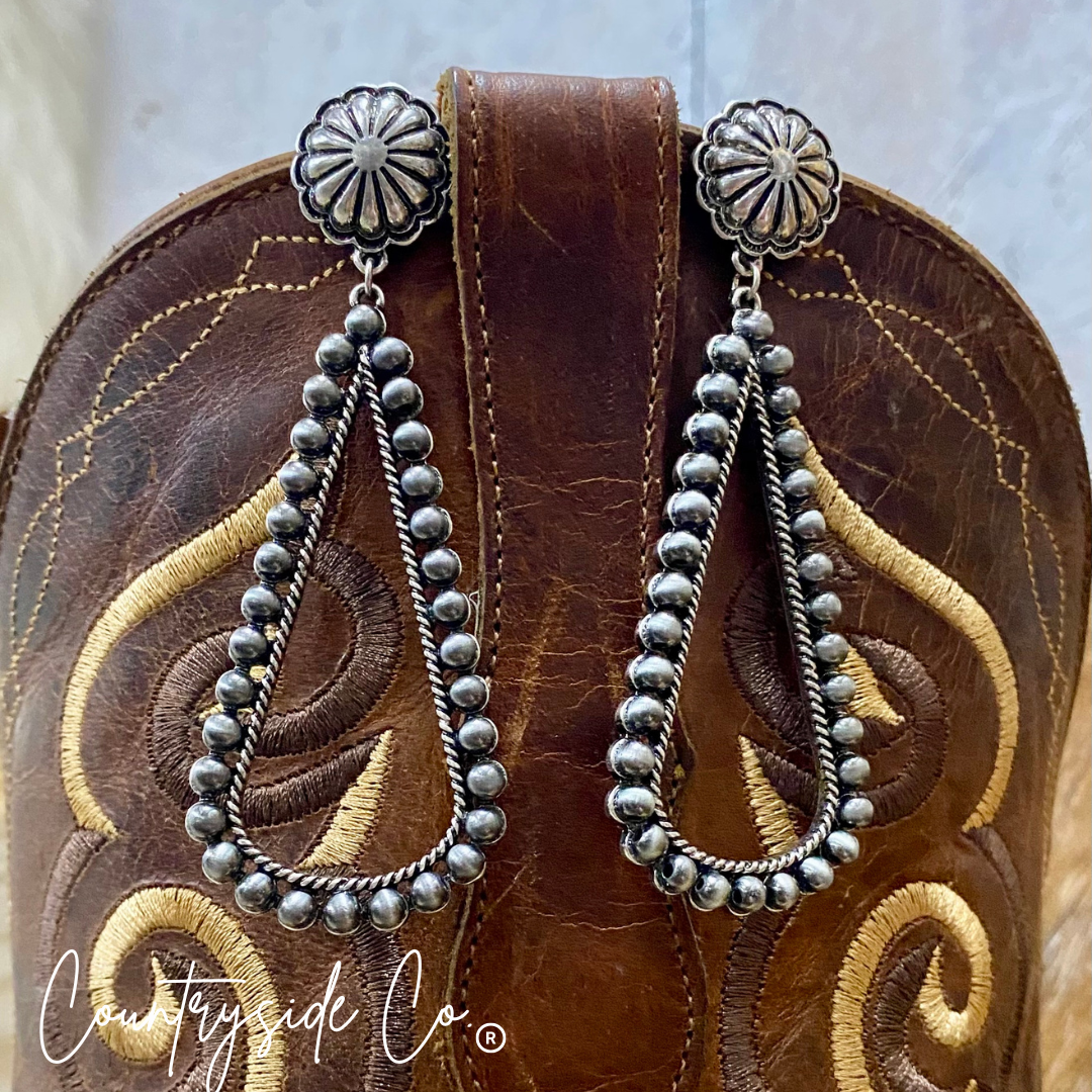 Concho Navajo Dangle Statement Earrings