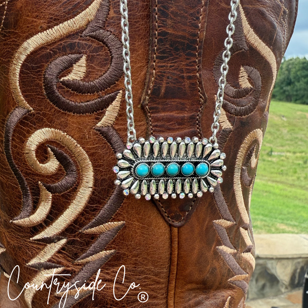 Tanya Necklace with Turquoise Accent