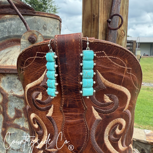Turquoise Bar Earrings