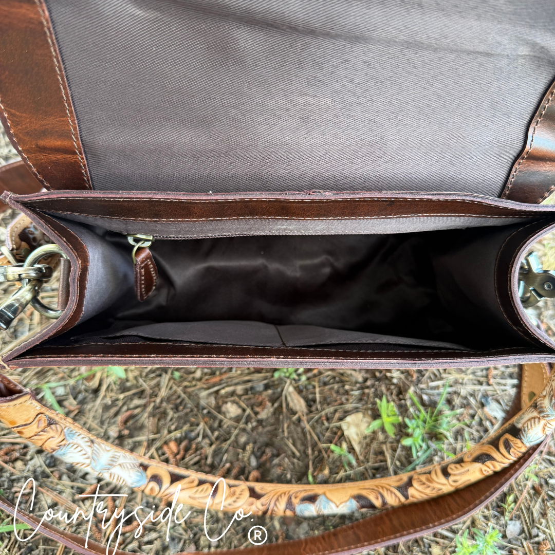 Stella Tooled Leather Concealed Carry Handbag by Countryside Co.