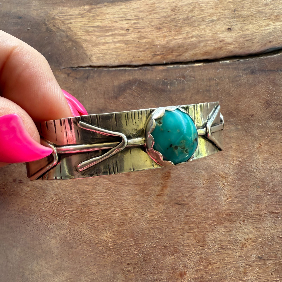 Genuine Cloud Chaser Turquoise Silver Bracelet