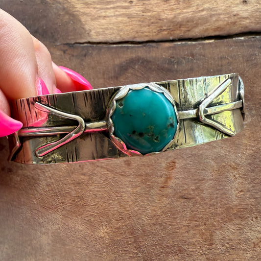 Genuine Cloud Chaser Turquoise Silver Bracelet