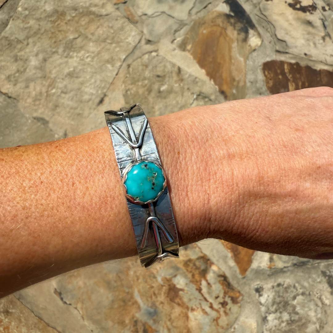 Genuine Cloud Chaser Turquoise Silver Bracelet