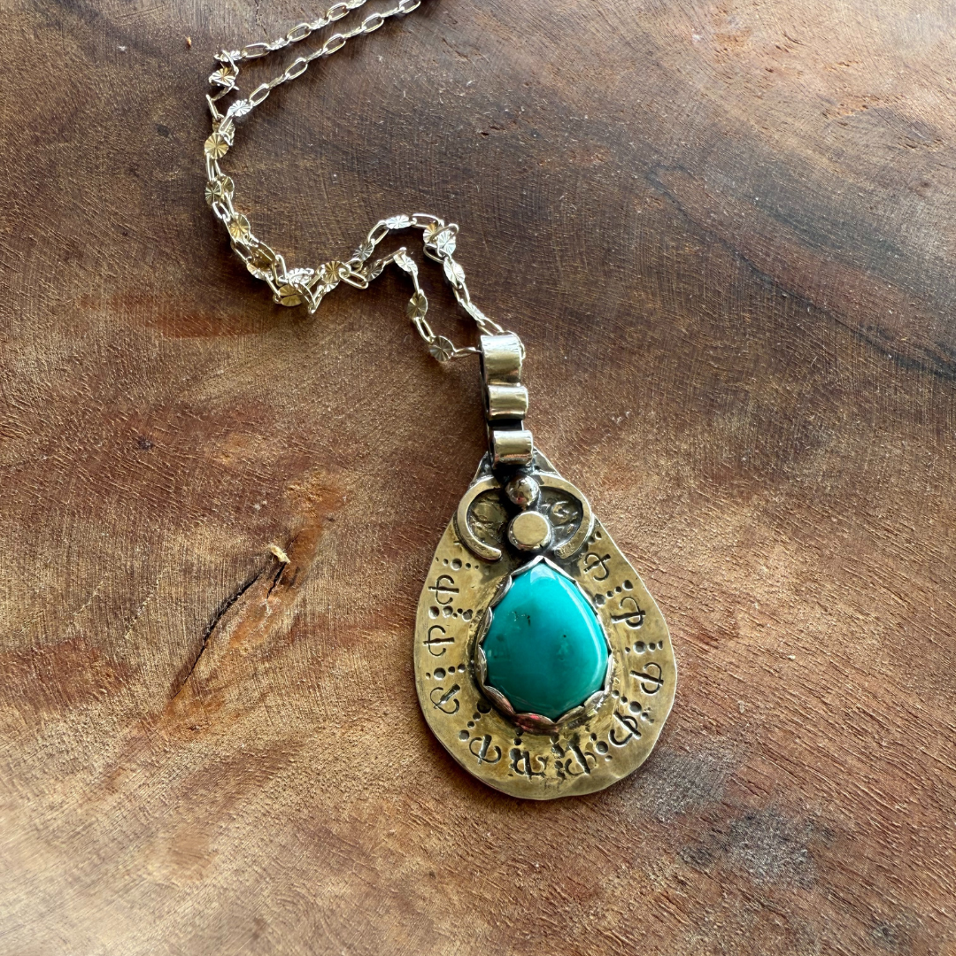 Cloud Chaser Genuine Turquoise Silver Necklace