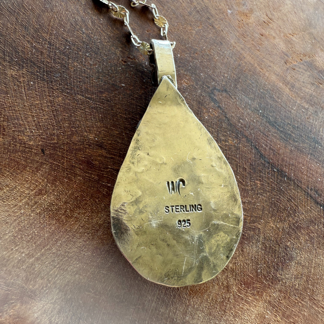 Cloud Chaser Genuine Turquoise Silver Necklace