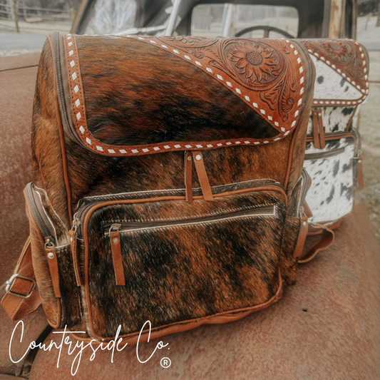 Mesa Cowhide Conceal Carry Backpack Laptop Bag by Countryside Co.