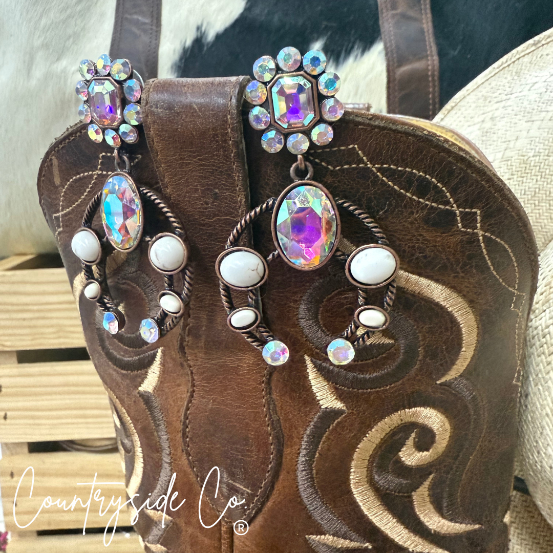 Rustic Chic Squash Blossom Statement Earrings