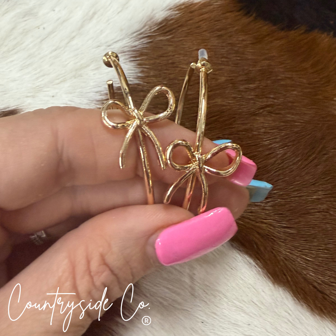 Bow Hoop Earrings