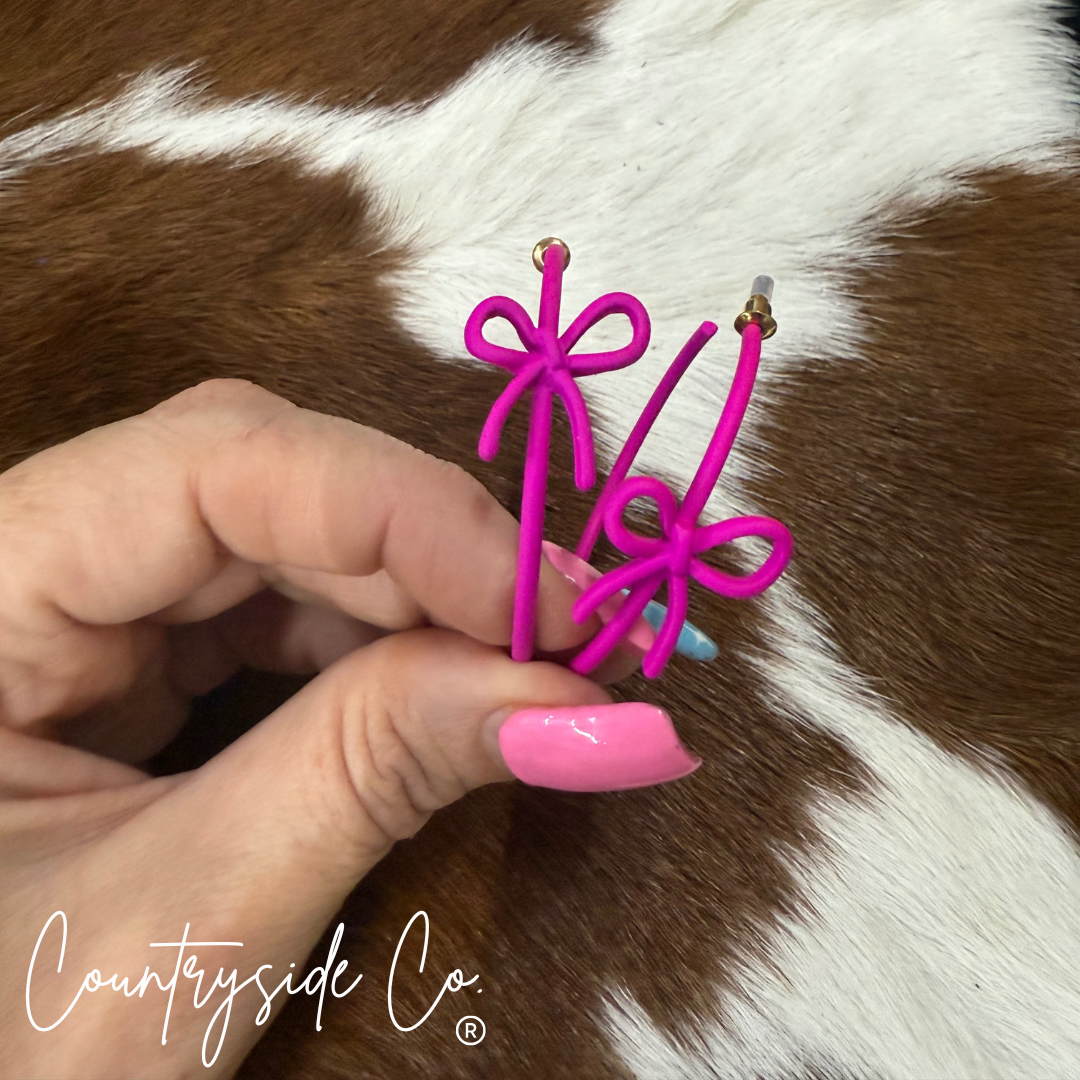 Bow Hoop Earrings