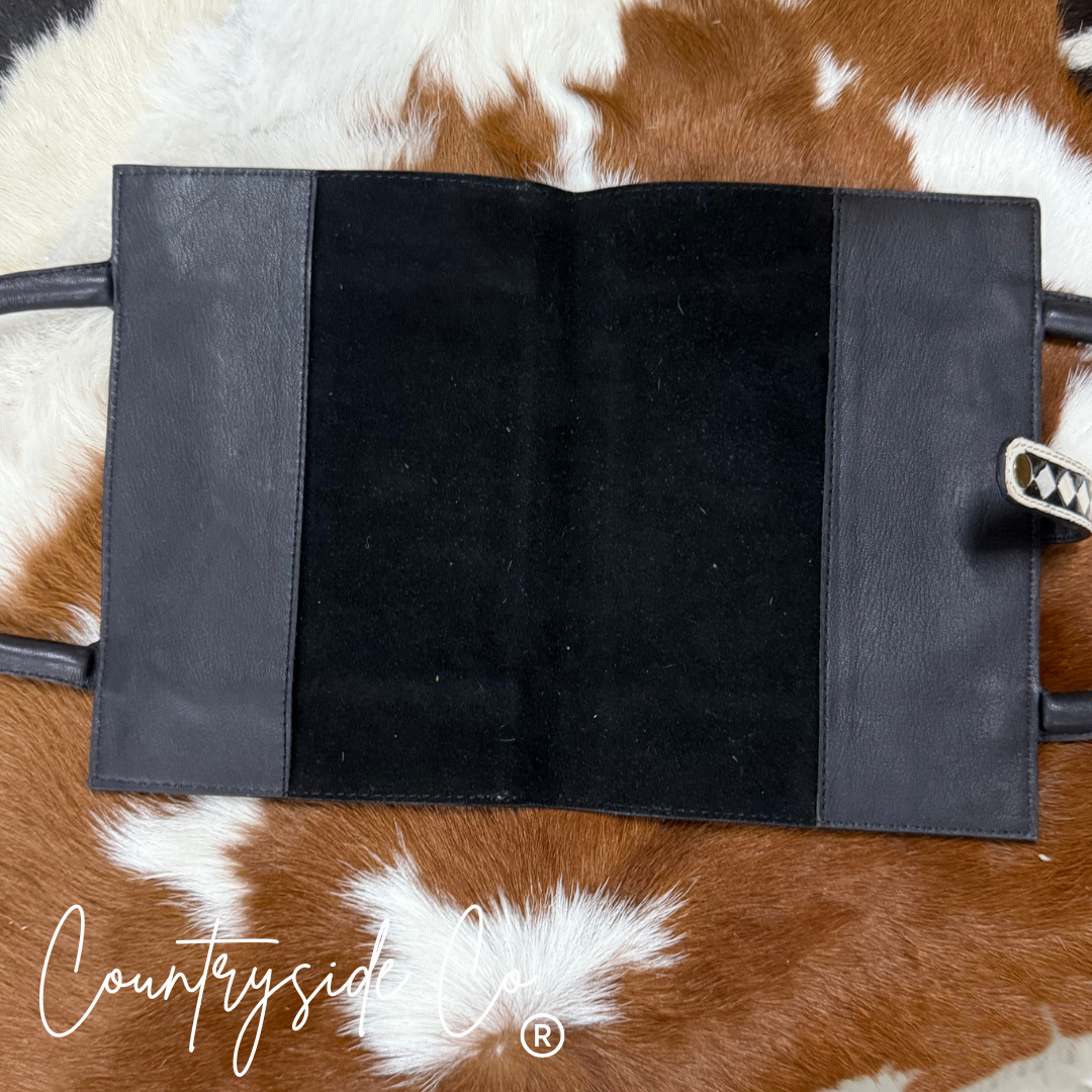 Checkered Leather Book Cover