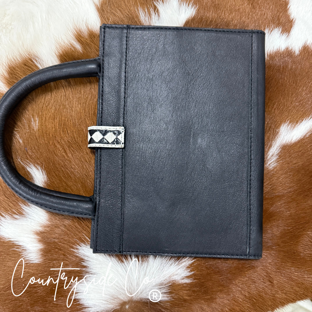 Checkered Leather Book Cover
