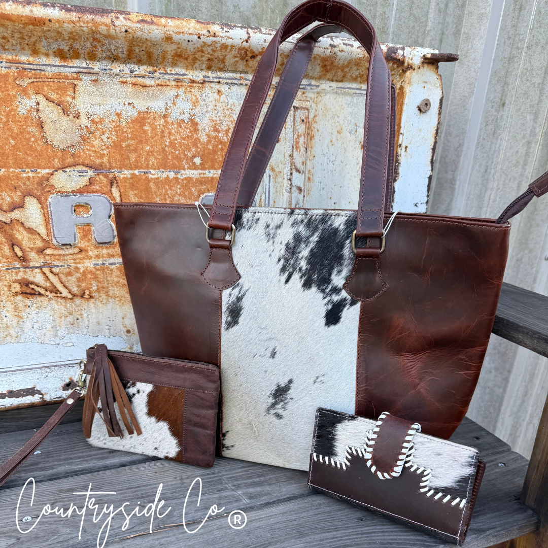 Jane Concealed Carry Leather Purse, Wallet and Wristlet BUNDLE