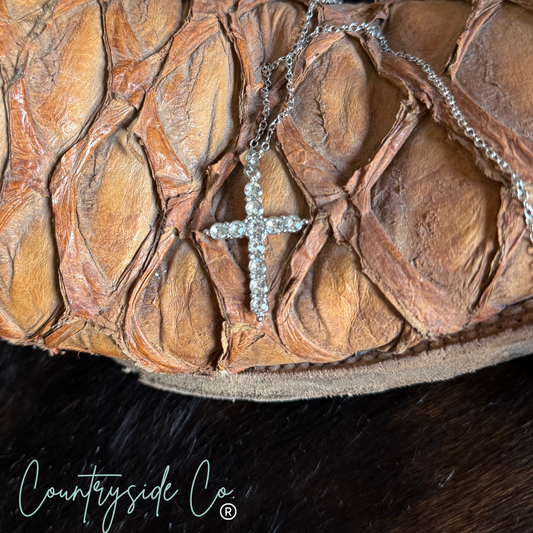 Rhinestone Cross Necklace