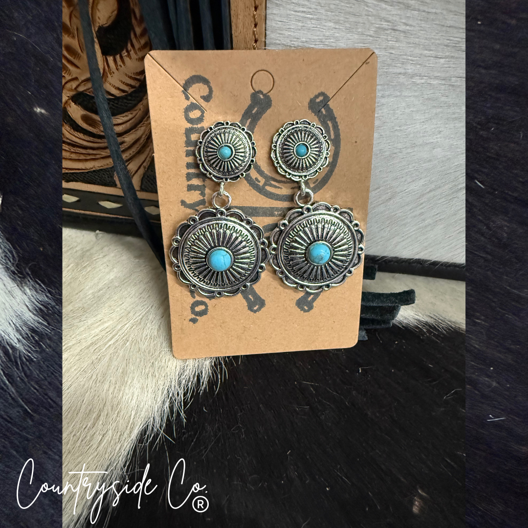 Concho Dangle Earrings