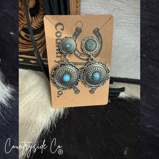 Concho Dangle Earrings