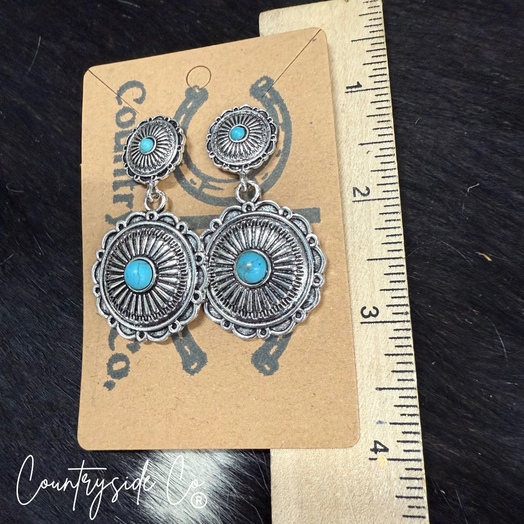 Concho Dangle Earrings