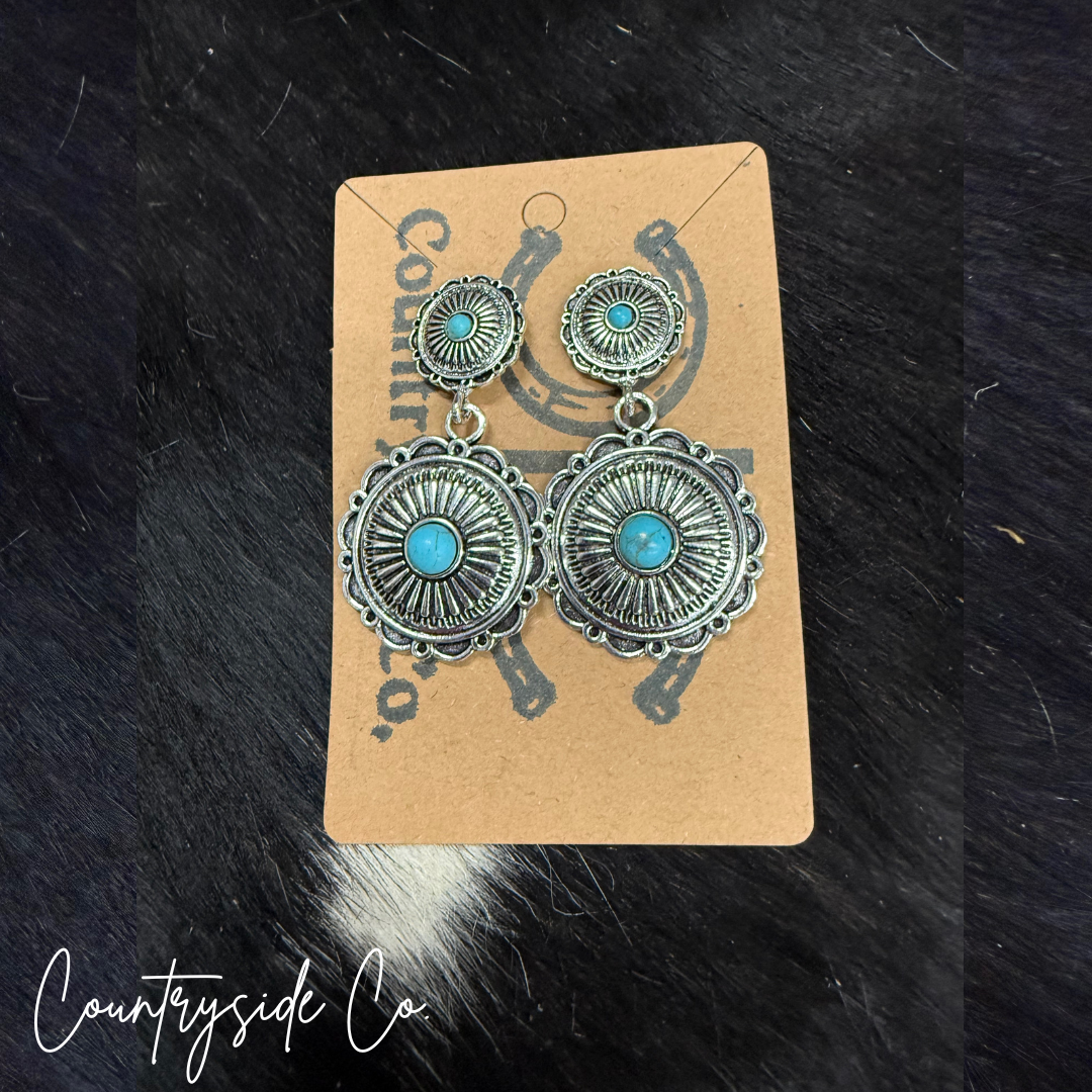 Concho Dangle Earrings