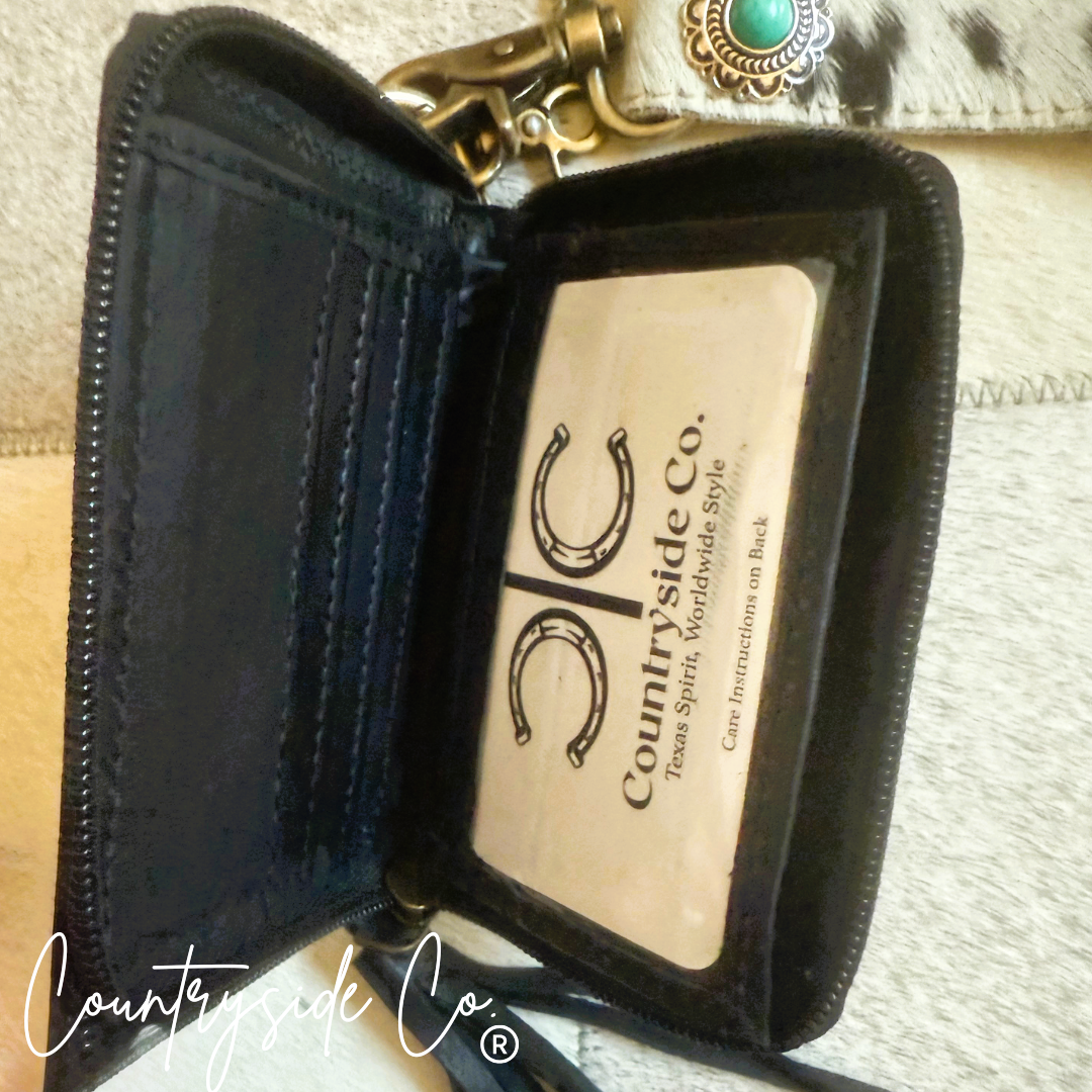 The Tag Along Checkered Mini Wallet Keychain