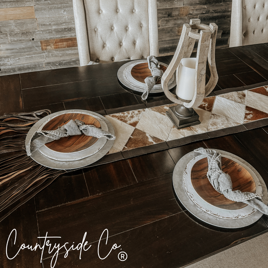 Silverado Cowhide Table Runner