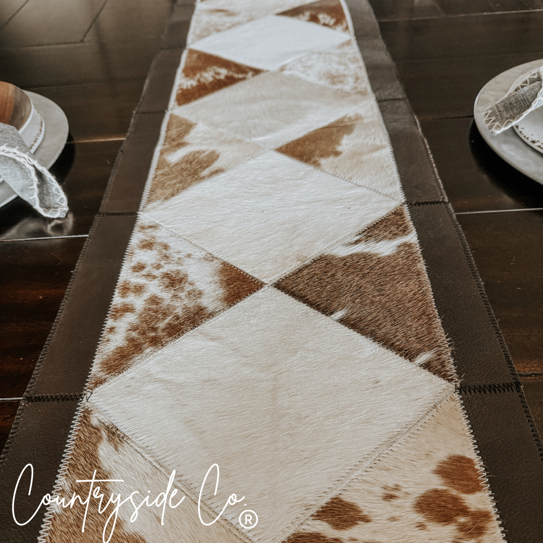 Silverado Cowhide Table Runner