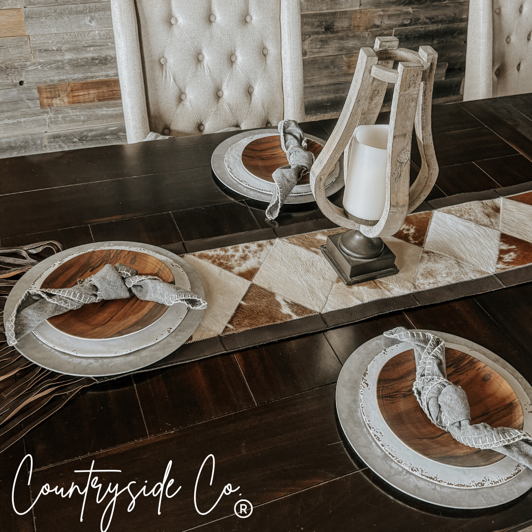 Silverado Cowhide Table Runner