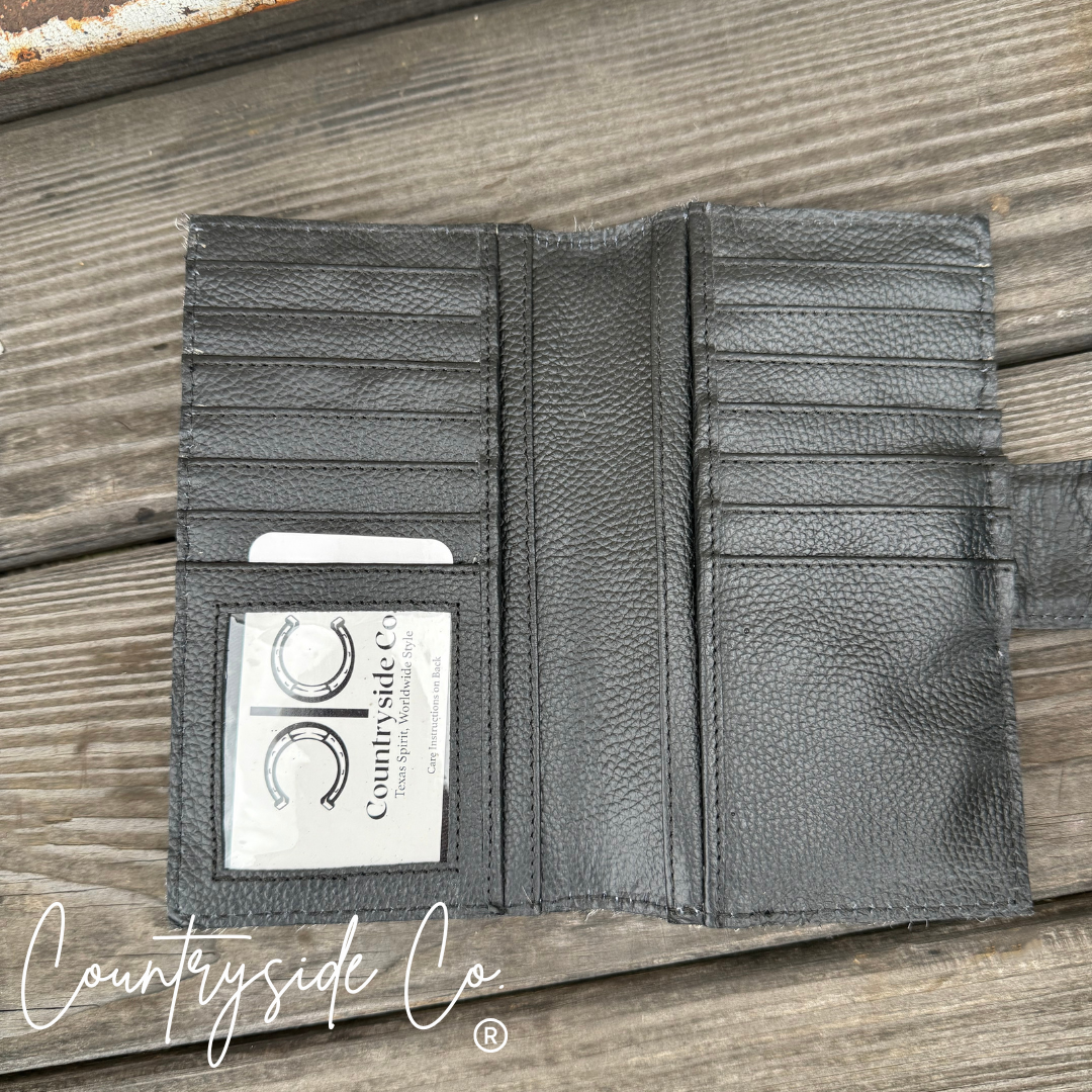 Miranda Checkered Cowhide Wallet