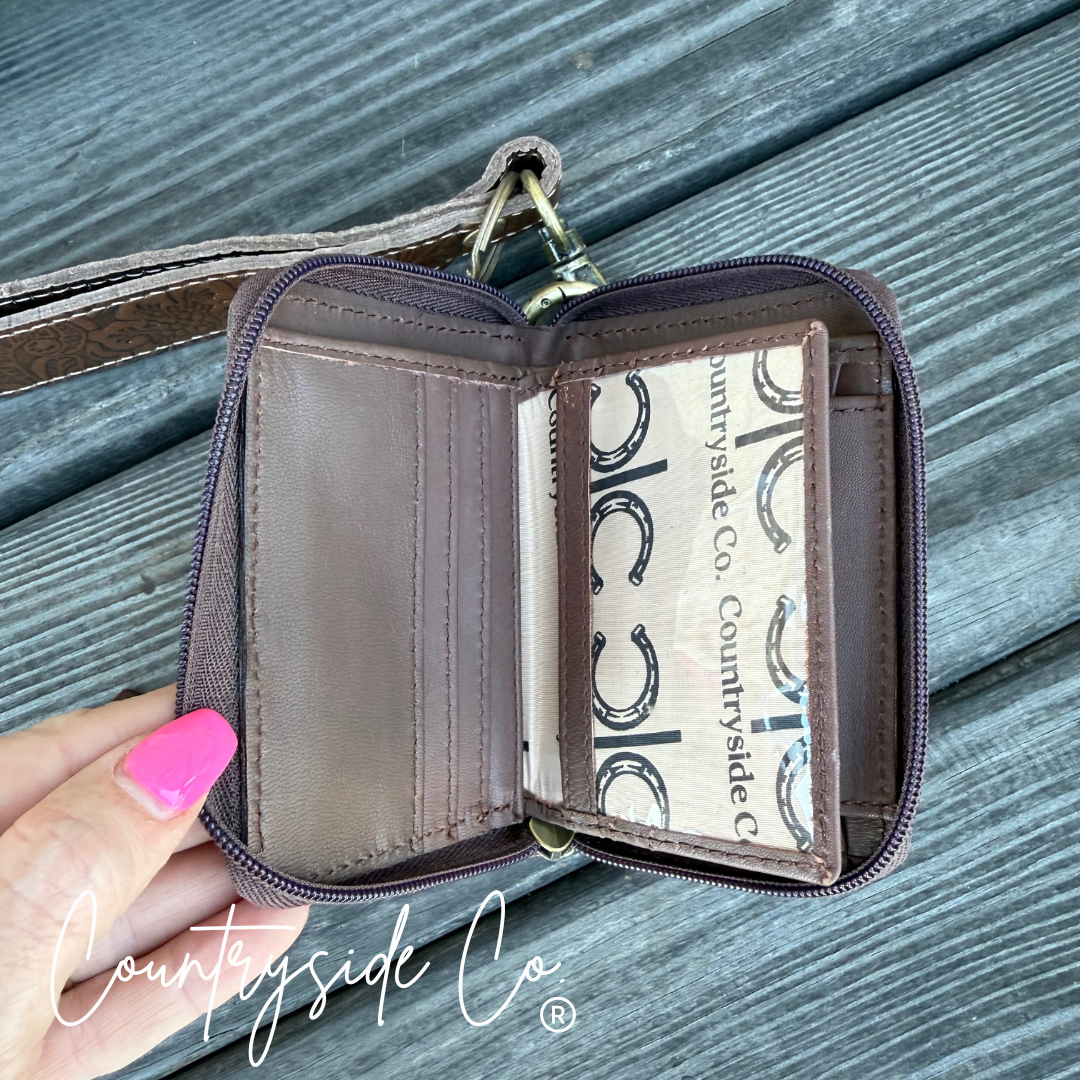 The Saddle Bum Checkered Mini Wallet Keychain