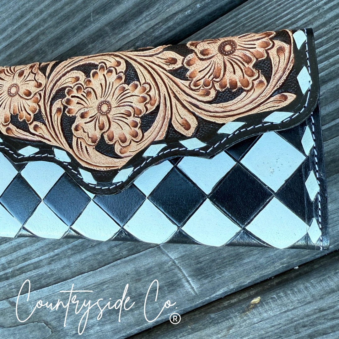 Dalton Checkered Wallet Wristlet