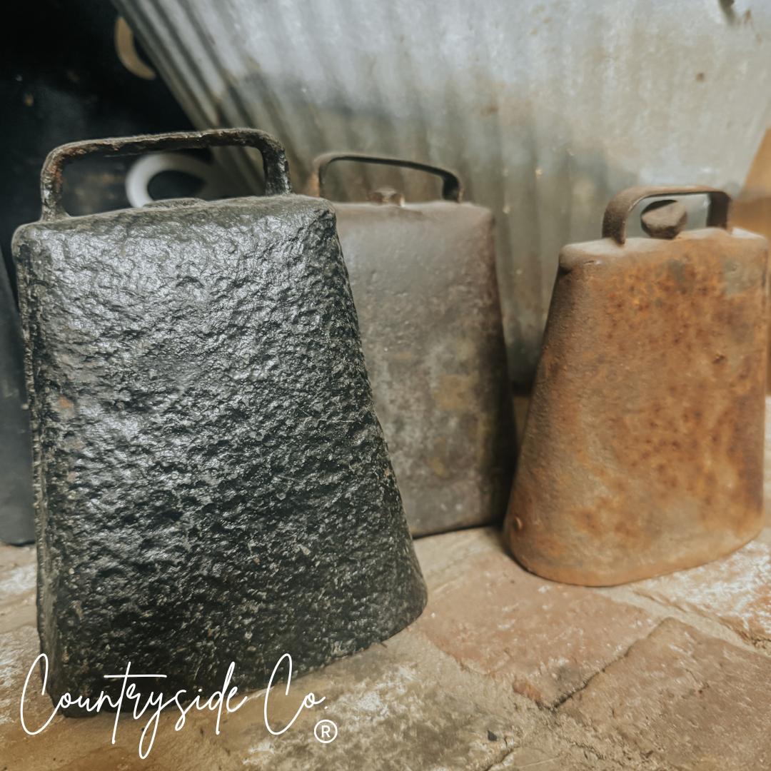 Rustic Antique Cowbell Decor