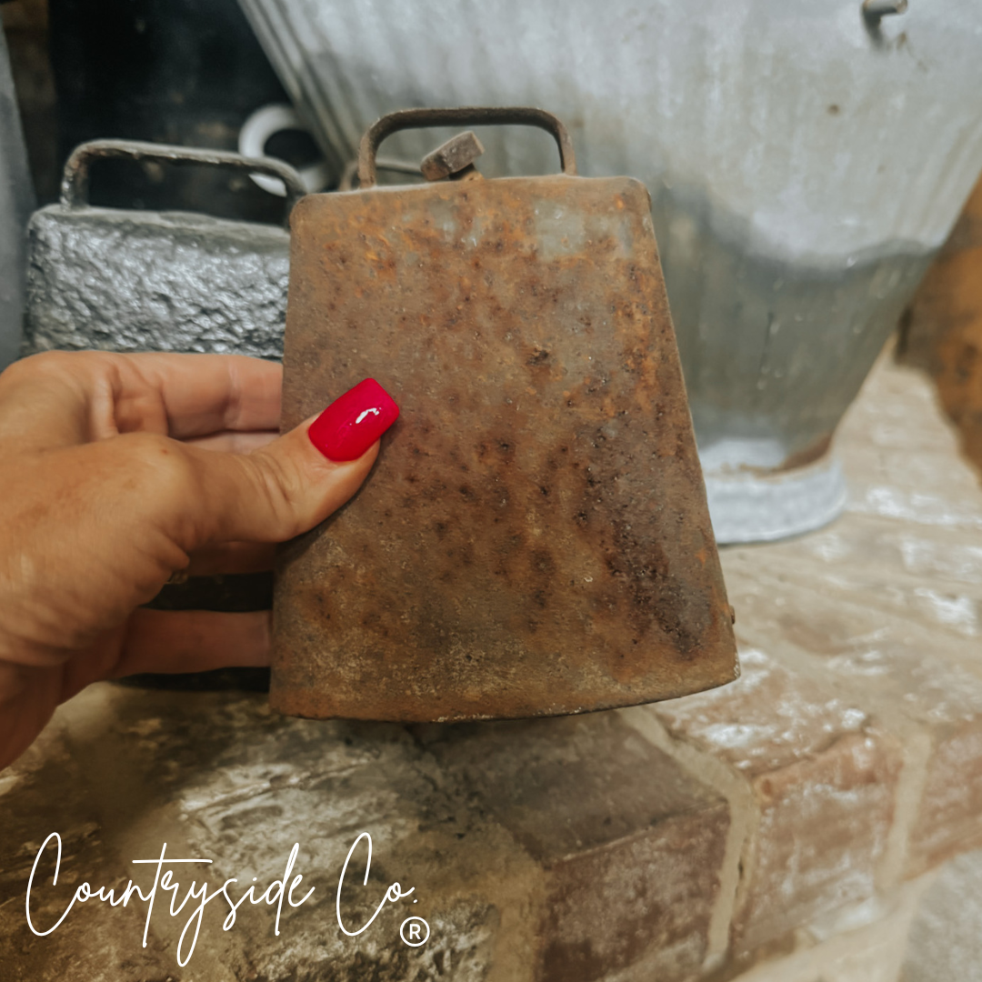 Rustic Antique Cowbell Decor