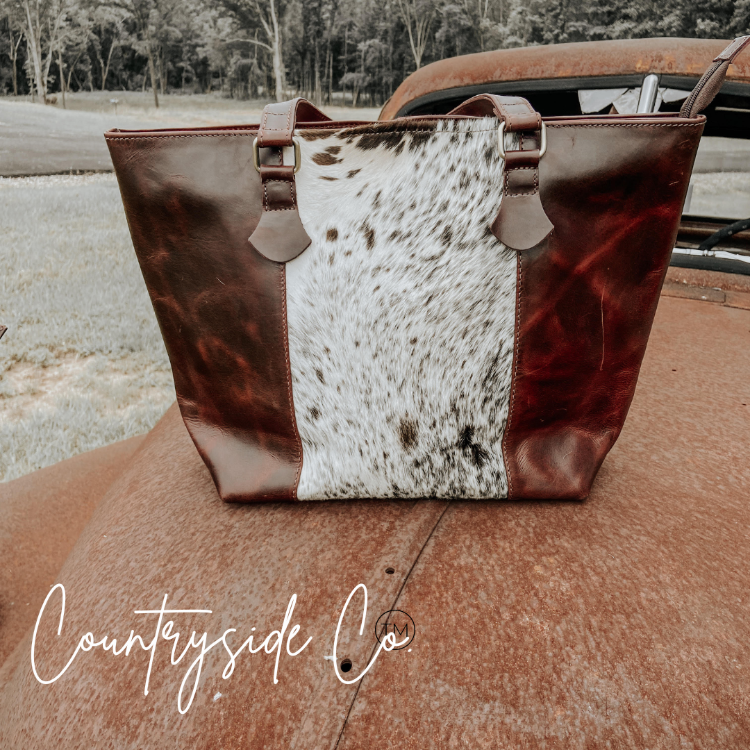 Jane Cowhide Concealed Carry Purse by Countryside Co.
