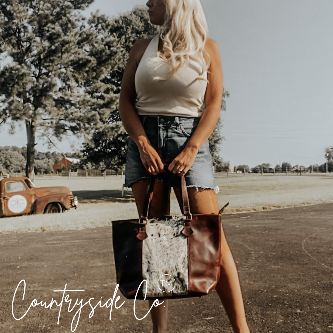 Jane Cowhide Concealed Carry Purse by Countryside Co.