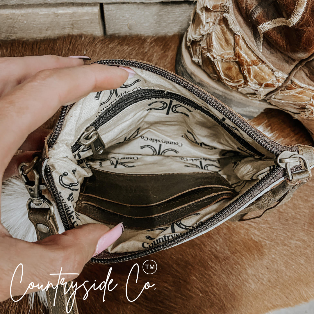 Mesa Cowhide Concealed Carry Backpack, Wristlet, Keychain BUNDLE