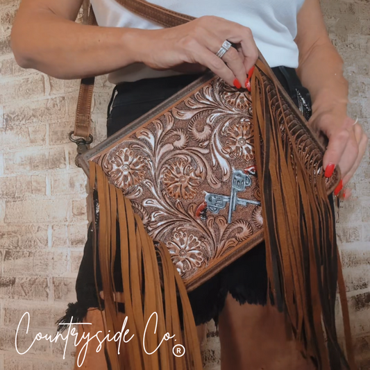 The Showdown Tooled Leather Purse