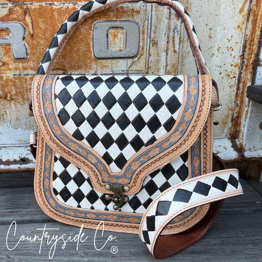 Zadie Tooled Leather Concealed Carry Handbag by Countryside Co.