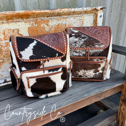 Mesa Cowhide Conceal Carry Backpack Laptop Bag by Countryside Co.