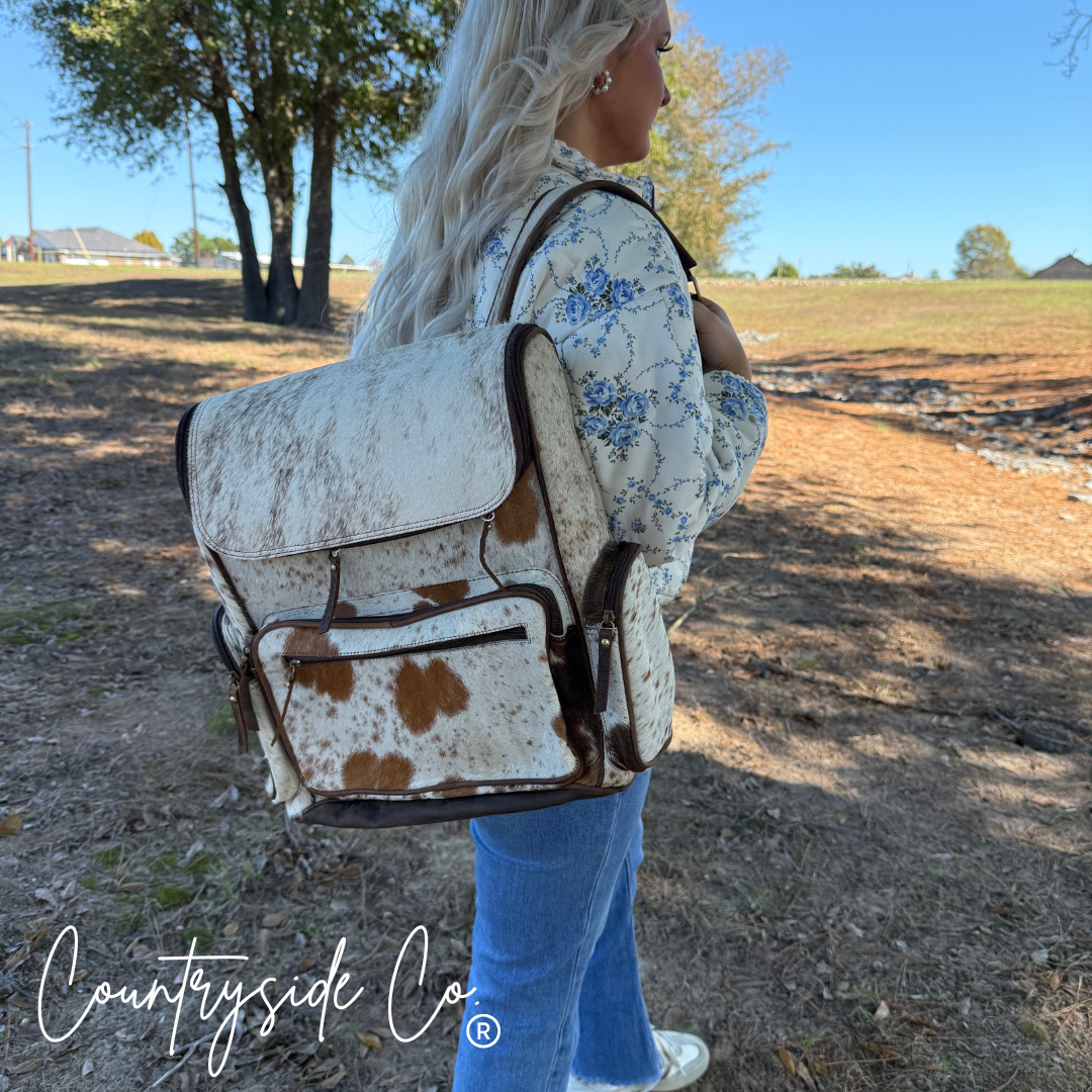colorado custom leather backpacks Boulder Cowhide Conceal Carry Backpack – Countryside Co