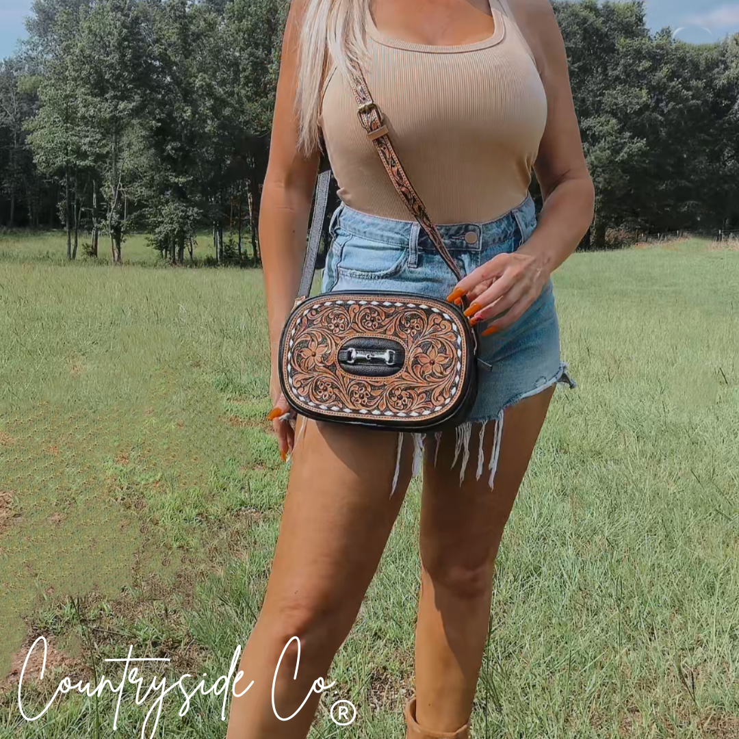 Bridle Belle Tooled Leather Purse ONLY AT Countryside Co.
