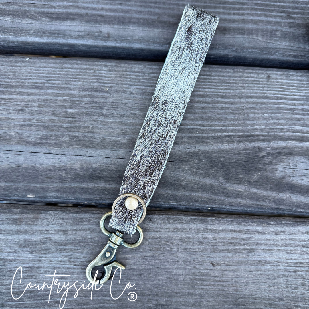 Cowhide Keychain Wristlet
