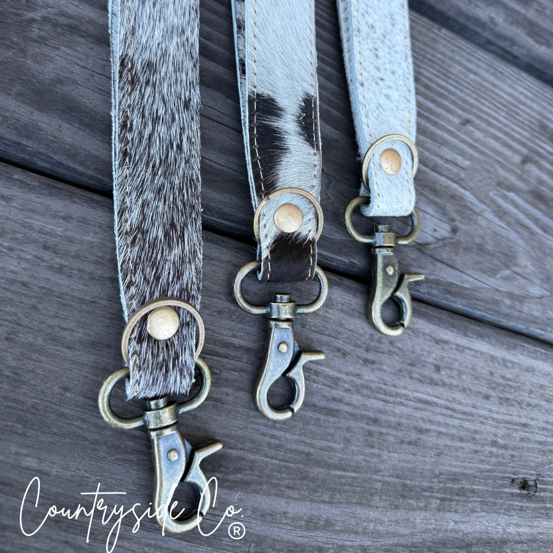 Cowhide Keychain Wristlet