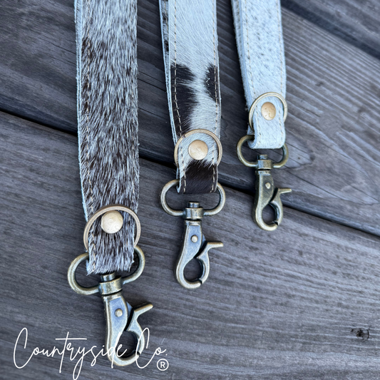 Cowhide Keychain Wristlet